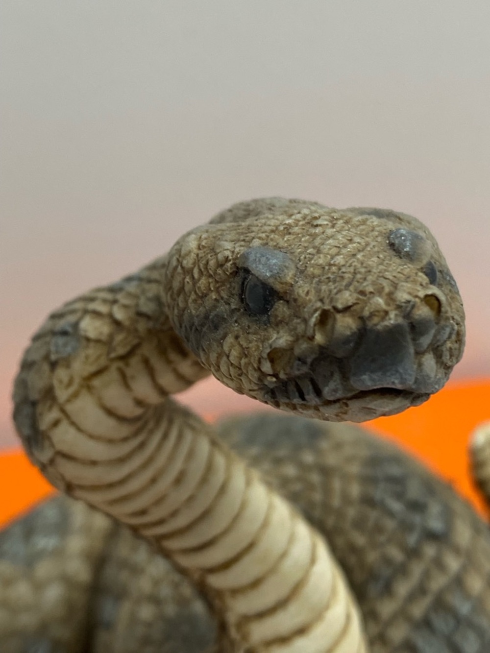 Made In Italy Snake Vintage Castagna Rattlesnake Figurine 1999 Wildlife Nature